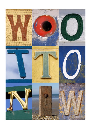 WOOTTON , ISLE OF WIGHT, ACSII, VINTAGE LETTERS, LIMITED EDITION PRINT, FINE ART PRINT