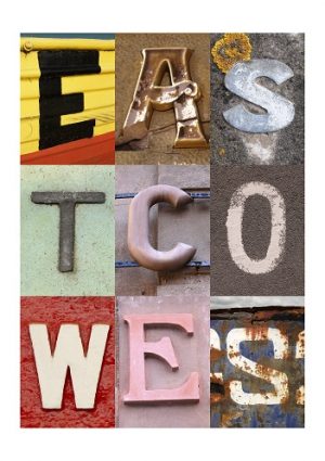 EAST COWES, ISLE OF WIGHT, ACSII, VINTAGE LETTERS, LIMITED EDITION PRINT, FINE ART PRINT