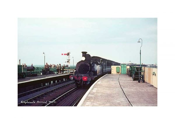 Vintage photograph Steam train Ryde esplanade isle of wight