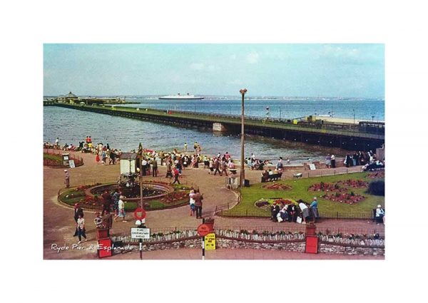 Vintage photograph Ryde Pier & Esplanade Isle Of Wight