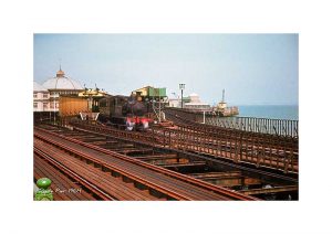 Vintage photograph steam train Ryde Pier Isle of Wight