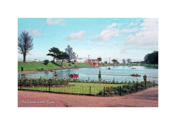 Vintage photograph Canoe Lake Ryde isle Of Wight