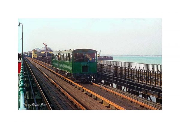 Vintage photograph Tram Ryde Pier Isle Of Wight
