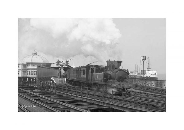 Vintage Photograph Steam train Ryde Pier isle Of wight