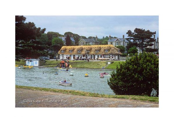 Vintage photograph of the Canoe Lake Thatchers end Ryde Isle Of Wight