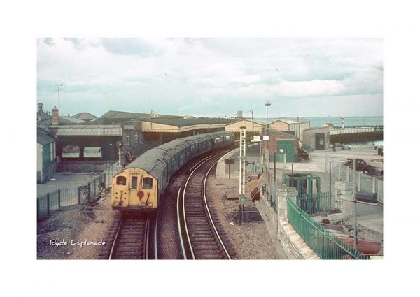 Vintage photograph Train at Ryde Esplanade Isle Of Wight