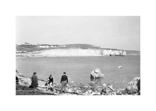 Vintage photograph of Freshwater Bay Isle Of Wight