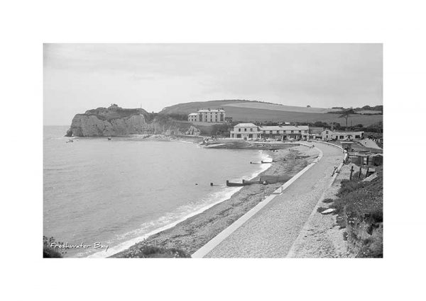 Vintage photograph of Freshwater Bay Isle Of Wight