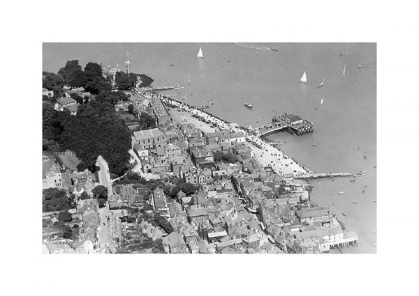 Vintage photograph Cowes Aerial Isle Of Wight