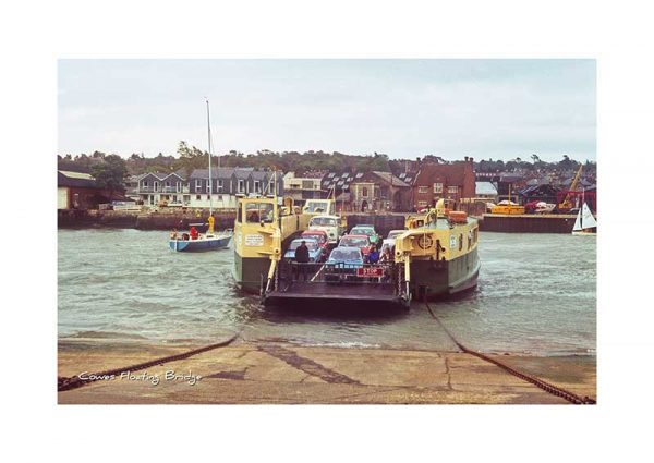 Vintage photograph Cowes floating bridge Isle Of Wight