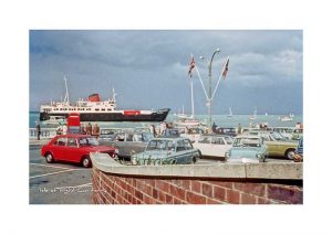 Vintage photograph Isle Of Wight Car Ferry