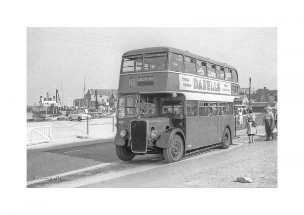 Vintage photograph Bus Yarmouth Isle Of Wight