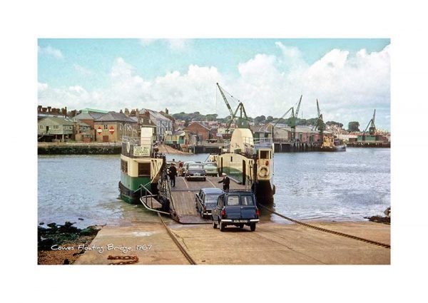 Vintage photograph The Floating Bridge Cowes Isle Of Wight