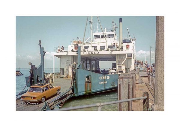 Vintage photograph MV Cenred Isle Of Wight