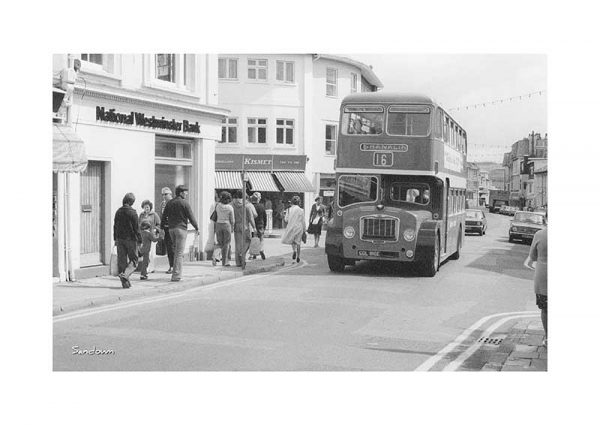 Vintage photograph Bus Sandown Isle Of Wight