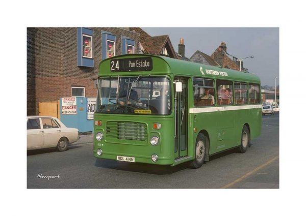 Vintage photograph Pan Estate Bus Newport Isle Of Wight