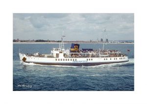 Vintage photograph MV Brading Isle Of Wight