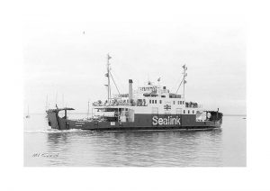 Vintage photograph MV Cenred Isle Of Wight