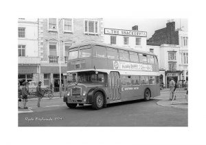 Vintage photograph Ryde Esplanade Bus Isle Of Wight