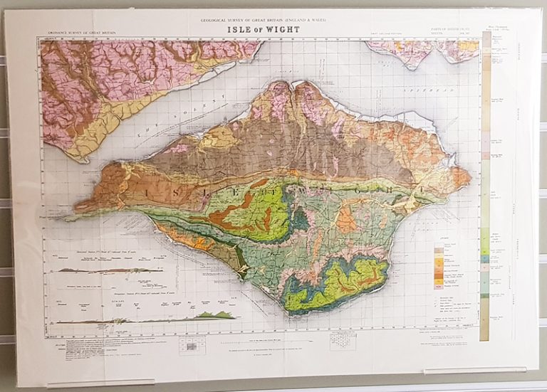 Ordnance Survey Geological Map Isle Of Wight - Framers, Picture Framing ...