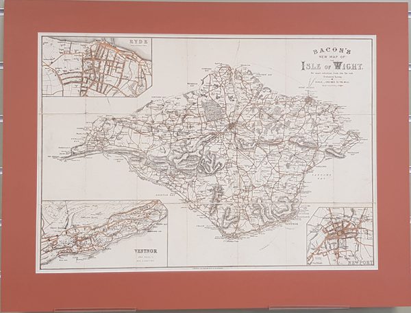 Original folding map of the Isle Of Wight