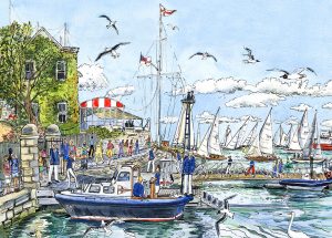 british classics at cowes sailing maria ward island artist isle of wight