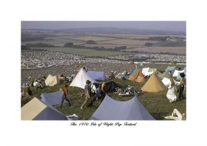 Vintage photograph Isle of wight pop festival 1970