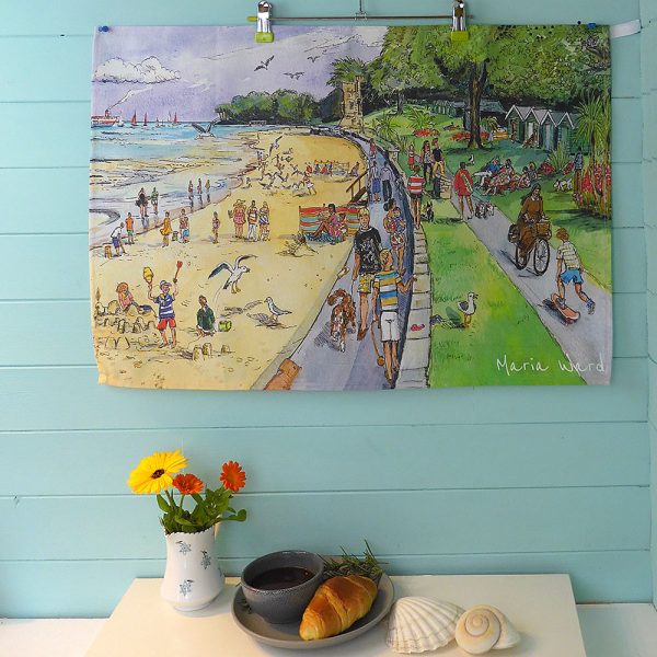 Maria ward island artist appley teatowel kitchen essentials isle of wight