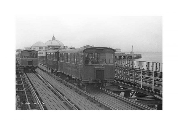 vintage photograph tram ryde pier isle of wight