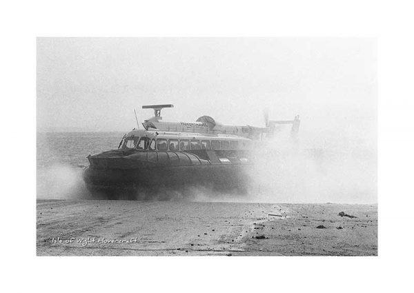 vintage photograph of the isle of wight hovercraft ryde
