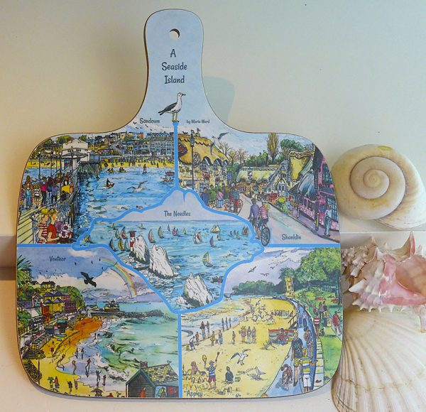 maria ward chopping board a seaside island isle of wight