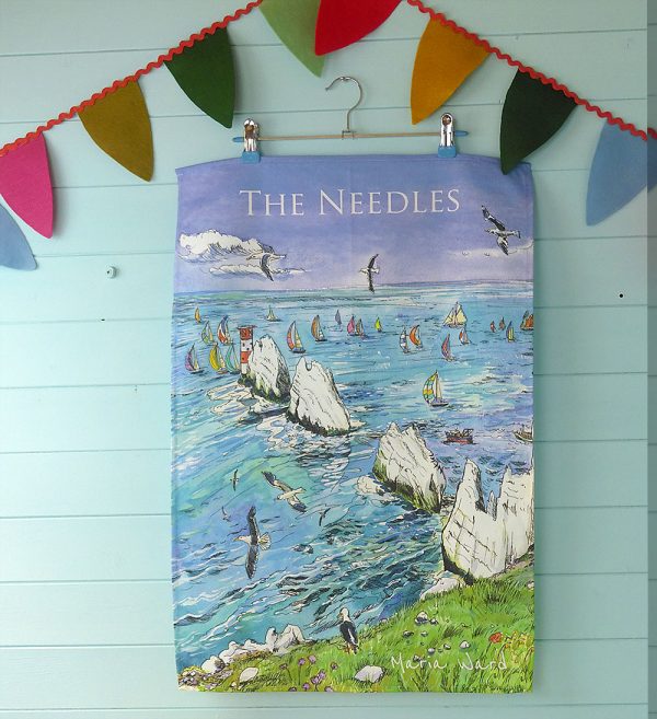 Maria ward artist The needles teatowel isle of wight